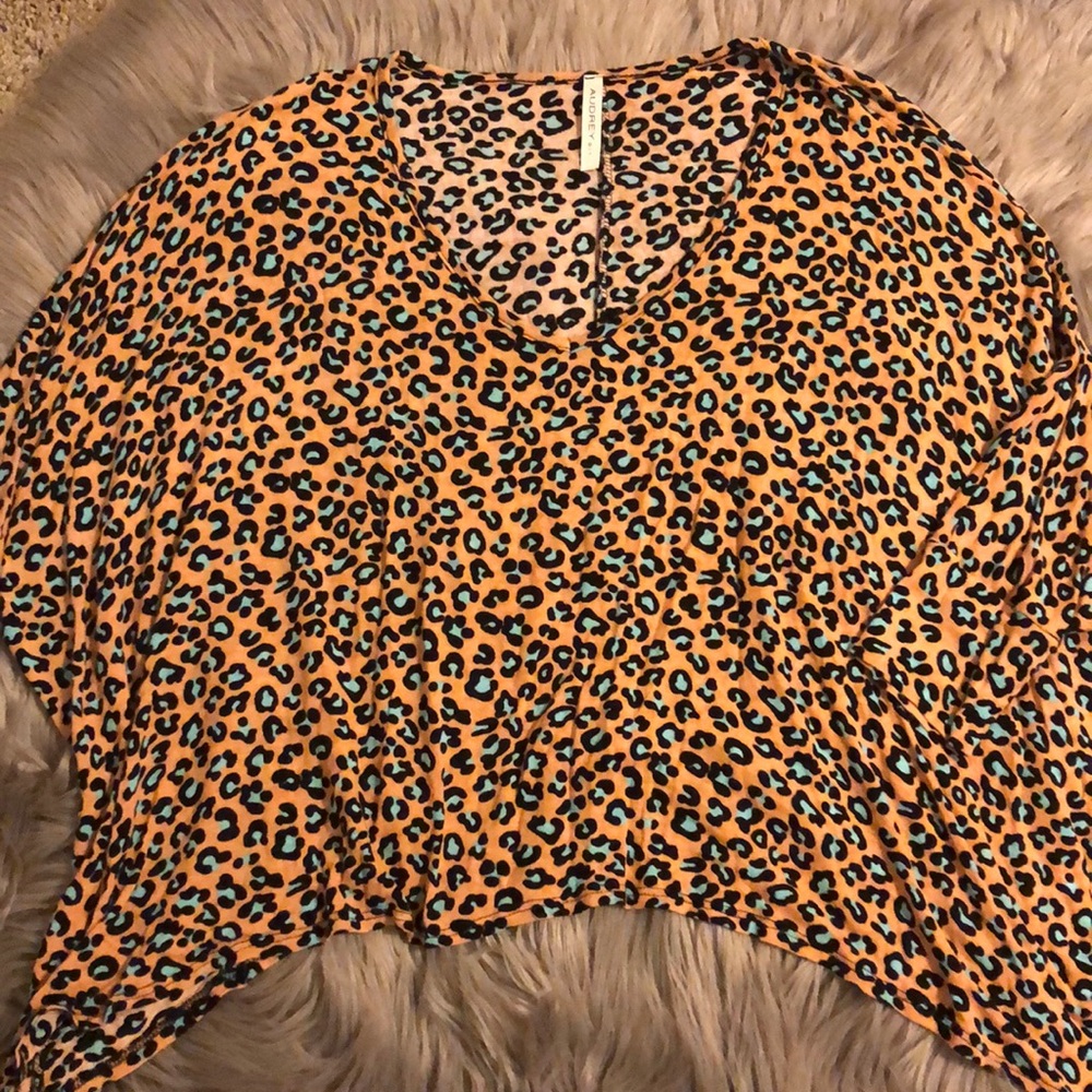 Off the shoulder animal print top